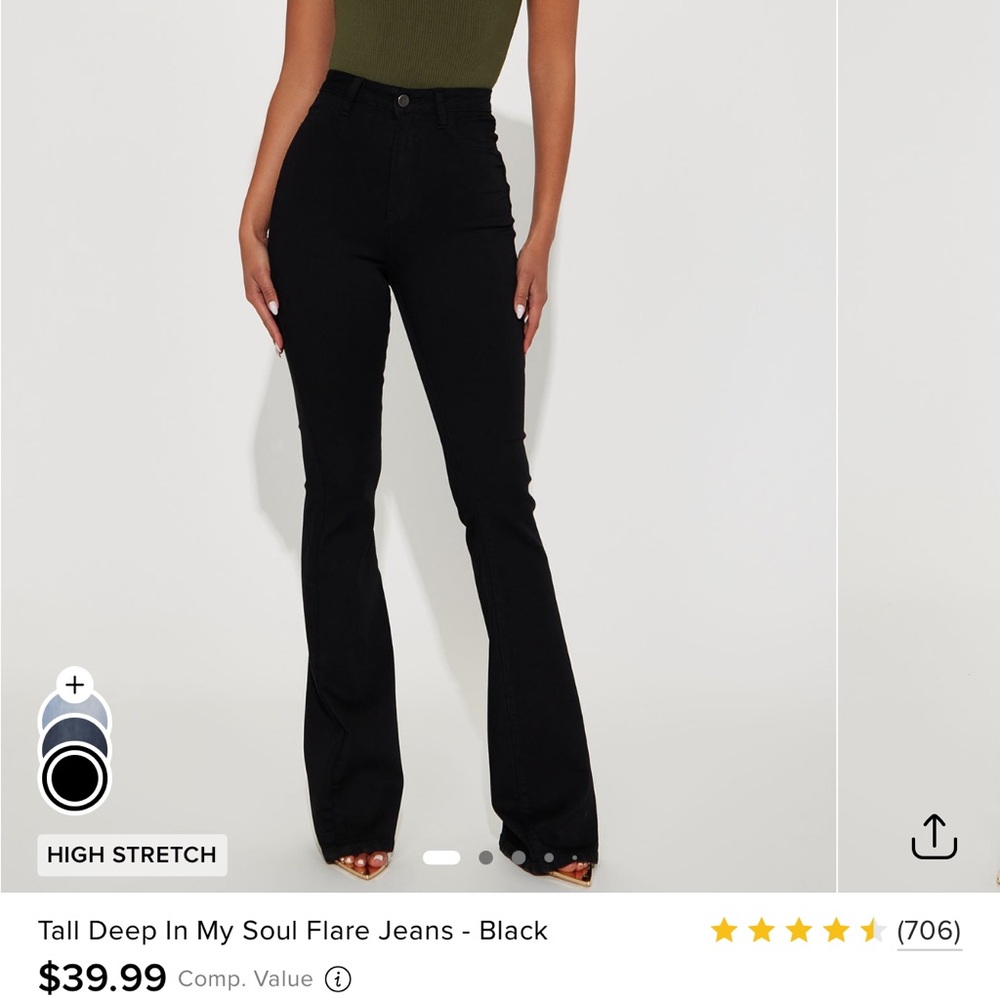 Fashion nova Black Flare Jeans